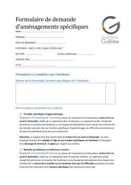 Formulaire de demande d`adaptation