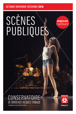 Les sc&egrave;nes publiques d`octobre &agrave; d&eacute;cembre 2016