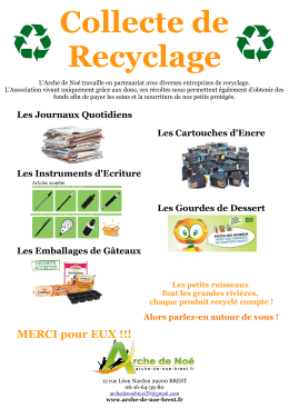 affiche recyclage 2016 - arche-de-noe