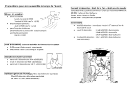 Propositions pour vivre ensemble le temps de l`Avent