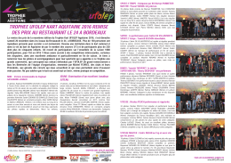 Remise des prix du neuvième Trophée Kart