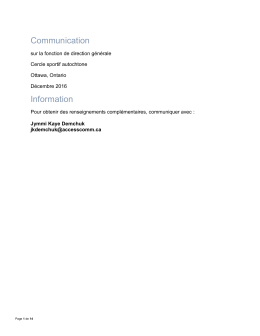 Communication Information