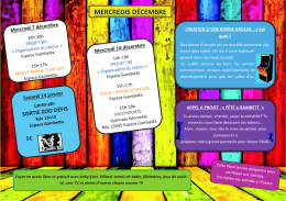 Activit&eacute;s - Mercredis de d&eacute;cembre
