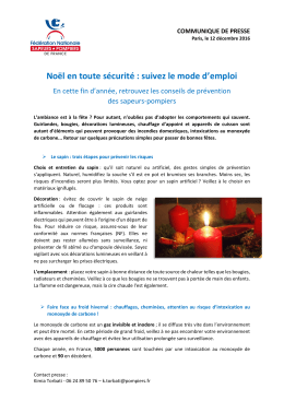 No&euml;l en toute s&eacute;curit&eacute; : suivez le mode d`emploi - Sapeurs