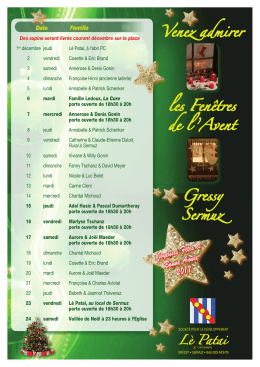 Venez admirer les Fen&ecirc;tres de l `Avent Gressy - gressy