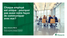 Chaque employ&eacute; est unique : pourquoi pas aussi