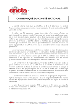 Communiqué du comité national