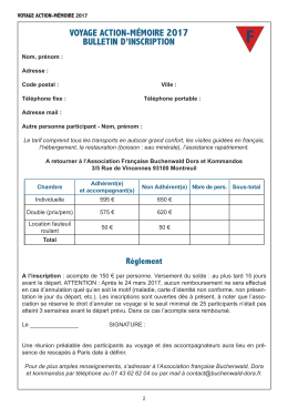 t&eacute;l&eacute;charger le bulletin d`inscription