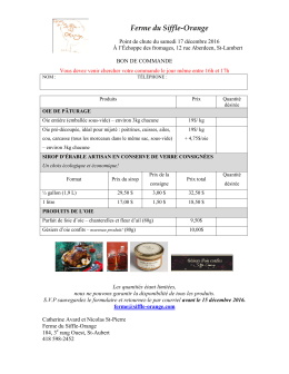 Bon de commande pdf - Ferme du Siffle