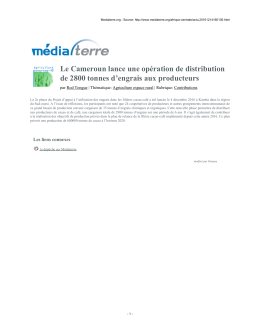 Elaboration de la stratégie de financement de la santé