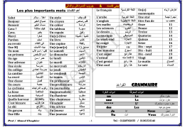 القواعد Grammaire