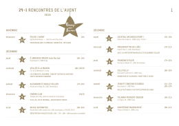 Voir le calendrier