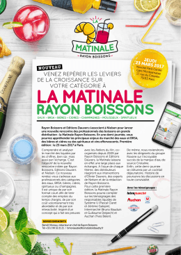 Programme et inscription Matinale Rayon Boissons