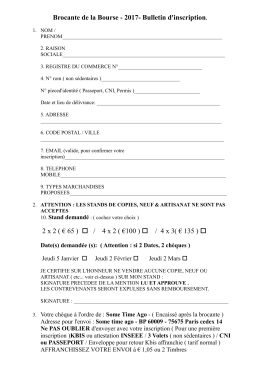 Téléchargez le bulletin d`inscription (format )