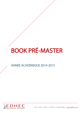 book pr&eacute;-master