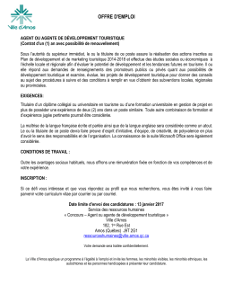 offre d`emploi