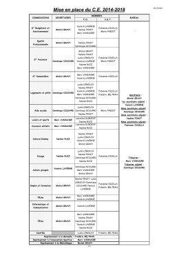 Mise en place du C.E. 2014-2018