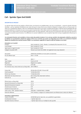 Sprinter Open End DAX - Derinet