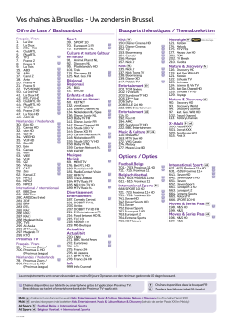 Vos chaînes à Bruxelles - Uw zenders in Brussel