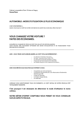 VOUS CHANGEZ VOTRE VOITURE ? FAITES DES ÉCONOMIES.