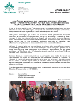 communiqu&eacute; - Ville d`Amos