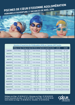 Horaires du 19 d&eacute;cembre au 2 janvier pdf - 585,88 Ko