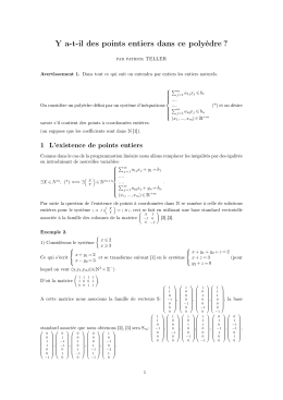 Points entiers dans un polyèdre