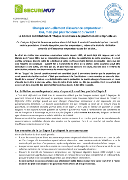 Changer annuellement d`assurance emprunteur : Oui