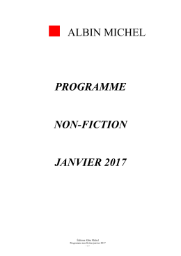 ALBIN MICHEL PROGRAMME NON