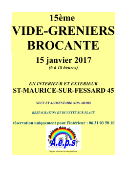 vide-greniers brocante - Saint-Maurice-sur