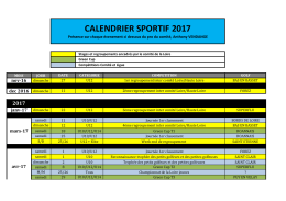 calendrier - Comit&eacute; D&eacute;partemental de Golf de la Loire