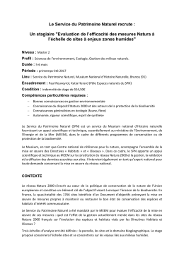 fiche stage analyse sites zones humides