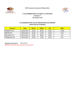 Examens anticipés M1 GC Janvier_2017_Etudiants