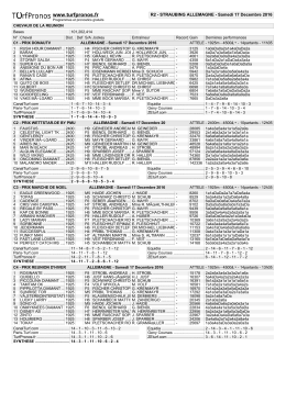 R2 - STRAUBING ALLEMAGNE - Samedi 17
