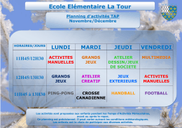 Planning La Tour