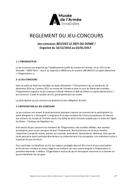 reglement du jeu-concours