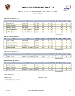 concours debutants adultes