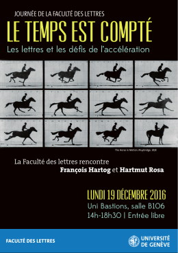 Le temps est compté - Université de Genève