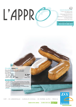 Nos promotions - DS Restauration