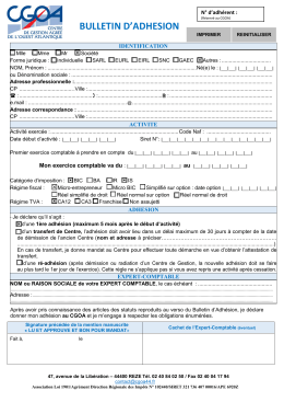 Bulletin d`adhesion au CGOA