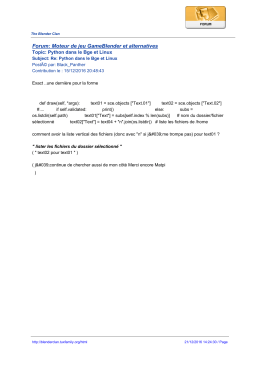 Forum: Moteur de jeu GameBlender et alternatives