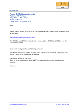 Forum: [WIP] et travaux termin&eacute;s - The Blender Clan