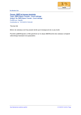 Forum: [WIP] et travaux termin&eacute;s - The Blender Clan