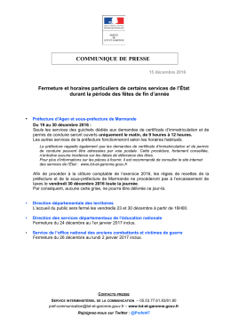communiqué de presse - Lot-et