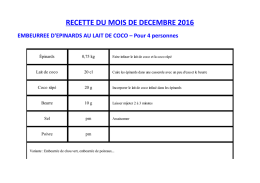 recette de décembre 2016