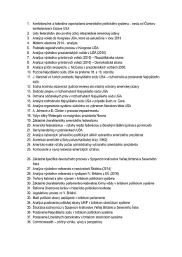 Návrh tém seminárnych prác pre študentov so schváleným