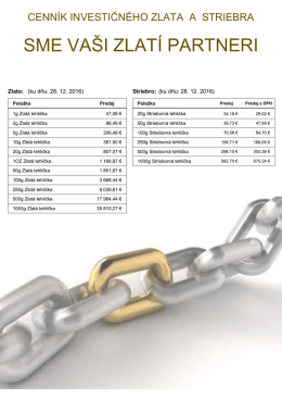 sme vaši zlatí partneri