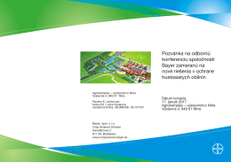 pozv&aacute;nka Nitra - Bayer CropScience