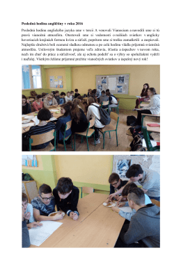 Posledná hodina angličtiny v roku 2016