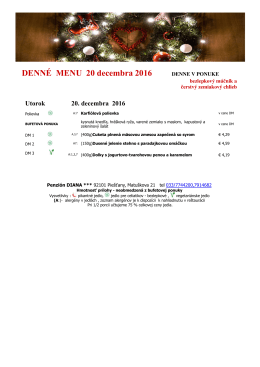 Denn&eacute; menu - Penzi&oacute;n Diana